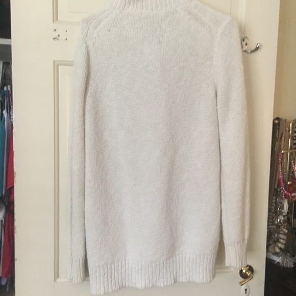 J. Crew Toggle Sweater White Medium - Picture 4 of 4